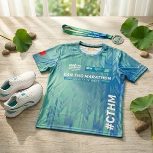 เสื้อวิ่งมาราธอนแคนโธเฮอริเทจเรซพิมพ์ลายแบบซับลิเมชั่น ระบายเหงื่อได้ดี เสื้อแขนสั้นสำหรับทุกเพศ ผลิตจากโพลีเอสเตอร์ ชุดกีฬา - Product Image 2