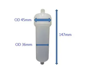 Cartuccia del filtro dell'acqua vuota riutilizzabile per il prefiltro del polifosfato della lavatrice anti-scala domestica
