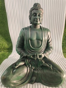 FRP Buddha Statue Military Green Color High Quality Material for Living Room Meditation Room Home Garden-Export Quality - Product Image 5