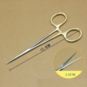 1pcs Medical Microvascular Hemostatic Stainless Steel Straight Bending Double Eyelid Fat Surgical <b>Pliers</b> Forceps Instrument <b>Set</b> - Product Image 3
