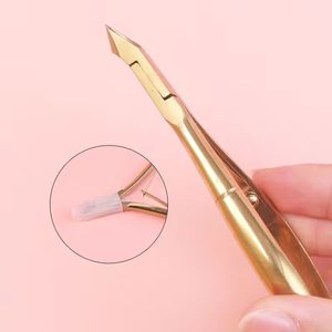 Ensemble de coupe-ongles dorés, pince à cuticules et repousse-cuticules pour manucure et pédicure, usage adulte, style luxueux, emballage boîte blanche - Product Image 3