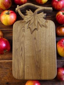 Tabla de cortar de madera de acacia con diseño de hoja de arce, superficie lisa y gruesa, duradera, apta para alimentos, bandeja de servir para cocina - Product Image 4