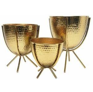 Jarrón Decorativo de Hierro Dorado Martillado Estilo Art Deco, Resistente al Óxido, Ecológico, para Mesa de Hogar, Hotel de Lujo o Casa de Huéspedes - Product Image 6