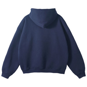 เสื้อฮู้ดผู้ชายทรงปกติ สีพื้น ผ้าฝ้ายฟลีซ สวมใส่สบายๆ สำหรับฤดูหนาว พิมพ์ลายดิจิทัล สไตล์สตรีทแวร์ - Product Image 2