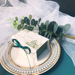 Boîte cadeau blanche de luxe avec fenêtre et ruban, emballage personnalisé imprimé pour bijoux, chocolats, pâtisseries, cadeaux, vente en gros - Product Image 2