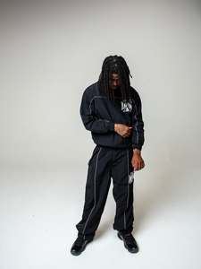 Woven <b>Summer</b> Breathable Windbreaker Tracksuit <b>Men</b> Lightweight Zip up <b>Jacket</b> and Pants Two Piece Streetwear Sportswear Set - Product Image 3
