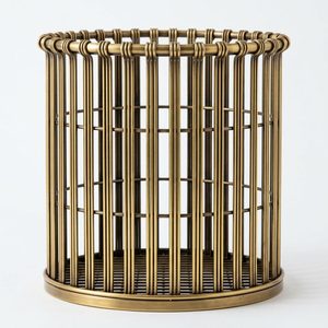 Antique Brass Metal Wall-mounted Wire <b>Basket</b> 20 cm Home Decor Hotel Wedding Gift - Product Image 1