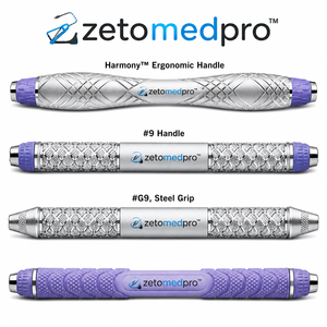 EverEdge 2.0 - Empuñaduras Ergonómicas Harmony para Instrumentos Dentales # Empuñadura de Resina de Acero de 9 Puntas, Ocho Colores, Zetomed Pro - Product Image 1