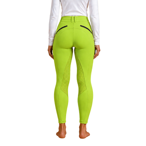 Leggings d'équitation vert lime pour femmes, taille haute, collants d'entraînement équestre, pantalons d'équitation extensibles, vêtements de sport confortables - Product Image 2
