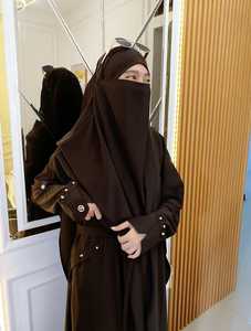 Nouveau design de burqa pour femmes musulmanes, demi-niqab, châle de saison printanière, voile et couvre-visage musulmans - Product Image 4