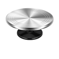 Support à gâteau rotatif en aluminium de 12 pouces, plateau tournant pour gâteau, fournitures de décoration de gâteaux et de cupcakes