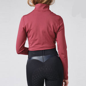 Custom Equestrian Baselayer Stretch <b>Shirts</b> Women Soft Breathable Fast Dry Long Sleeve Horse Riding <b>Ladies</b> Equestrian <b>Shirt</b> - Product Image 4