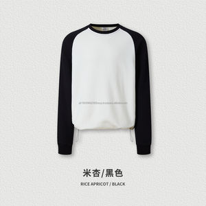 Sudadera con capucha de moda para hombres y mujeres, suéteres de colores de empalme, ropa cálida de otoño con sudaderas con dobladillo con cordón - Product Image 3