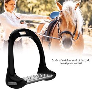 Étriers de cheval en métal robuste, résistants à la rouille, avec large surface antidérapante, accessoires d'équitation - Product Image 5