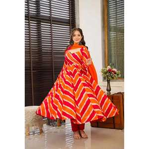 ENSEMBLE LEHERIYA ORANGE SET-TD-140 - Product Image 1