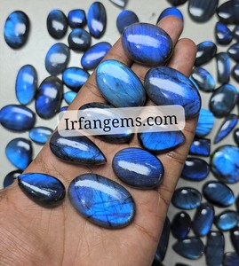 Cabujones de Labradorita Azul Fuego, Corte Ovalado y Pera, Gemas Sueltas, Cristales Naturales Hechos a Mano con Cambio de Color para Joyería - Product Image 2