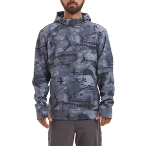 High Quality <b>Men's</b> Lightweight 100% Polyester UPF 50+ Fishing Hoodies New Outdoor Pullover Breathable Windproof - Product Image 1
