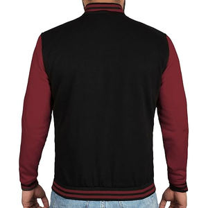 Blouson universitaire unisexe personnalisé en gros, style Letterman, streetwear, poignets côtelés, séchage rapide, léger, à capuche, en toile pour le printemps - Product Image 3