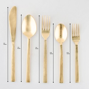 Ensemble de couverts de luxe en or rose, couverts en acier inoxydable doré mat, cuillère, fourchette, couteau élégants, vaisselle pour la maison, l'hôtel, le restaurant - Product Image 3