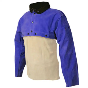 Veste de soudeur en cuir de vachette pleine fleur de qualité supérieure, vêtement de sécurité industriel réfléchissant avec logo de lutte contre les incendies - Product Image 6