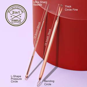 Herramienta 2 en 1 para Eliminar Puntos Negros, Extractor de Espinillas con Limpiador de Poros, Kit de Eliminación de Comedones de Acero Inoxidable para Acné Facial y Nasal - Product Image 5
