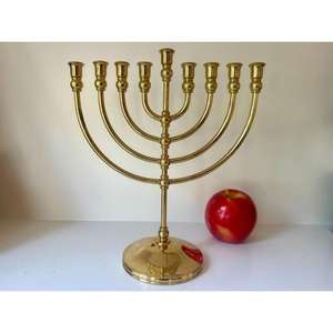 Wedding Decor Tabletop <b>Brass</b> Luxury 9 Arms Candle Stand Decorative 9 Arms Menorah <b>Candlestick</b> Candle Holder Table Accessories - Product Image 1
