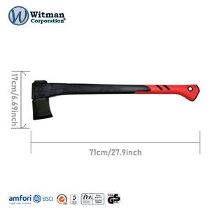 71cm Logging Felling <b>Axe</b> Securely Fixed Grade-A Carbon Steel Head Sharp Cutting Angle Professional Chopping Heavy Duty Tool - Product Image 2