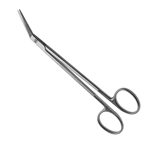 Ciseaux angulaires Locklin de 6,14 pouces, chirurgie générale, acier inoxydable allemand, bord de coupe dentelé, instrument chirurgical - Product Image 5