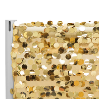 Rideaux suspendus en sequins de grande taille, or brillant, artificiels, de luxe moderne, pour mariage, événement, fête, Noël