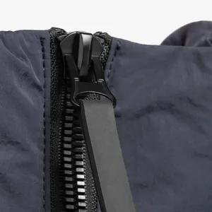 Men's Winter Puffer Jacket Stand Collar Zipper Closure Windproof Casual Style Thick Polyester Wadding Solid <b>Colour</b> - Product Image 6