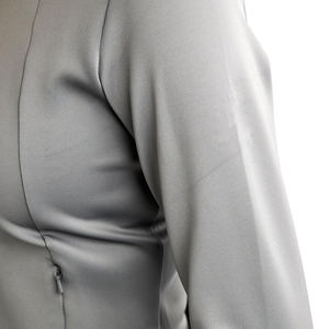 Chaqueta de equitación para mujer con capucha, corte ajustado, con cremallera, abrigo para jinete, elástica, transpirable, ropa deportiva para exteriores, gris - Product Image 5