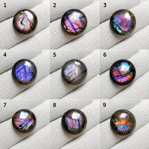 Wholesale Natural Blue Flashy Labradorite Cabochon Loose Gemstone Blue Fire Color Play Quartz Crystal for Jewelry Making - Product Image 2