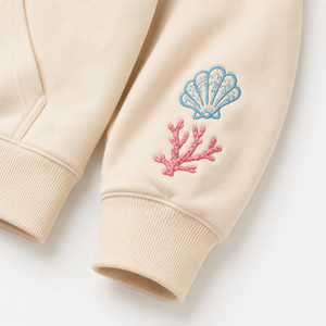 Sweat à capuche décontracté surdimensionné pour femme, personnalisé, en polaire, avec broderie florale colorée de haute qualité au dos et logo brodé personnalisé - Product Image 3