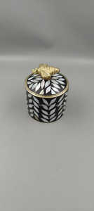 Most beautiful trending high demand brass <b>storage</b> <b>box</b> with mother of pearl inlay work Artisan shell inlay container brass - Product Image 4