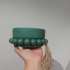 Bol en bois perlé bol perlé en bois décoratif bol de service perlé pour décor de cuisine de ferme fabriqué au Vietnam - Product Image 3