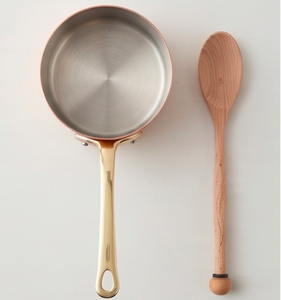 Rosy Gold Copper Sauce <b>Pan</b> With Aluminum Alloy Handle Minimalist Design No Coating For Gas Use <b>And</b> Induction Stoves Use - Product Image 1