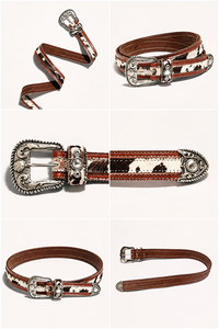 Cinturones de Cuero con Pelo de Vaca Estilo Vaquero, Accesorios de Cuero Personalizados al por Mayor de Divine International - Product Image 5