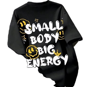 T-shirt Boxy court de haute qualité coupe régulière 100% coton hommes Logo personnalisé Streetwear épaule tombante solide tricoté respirant - Product Image 5