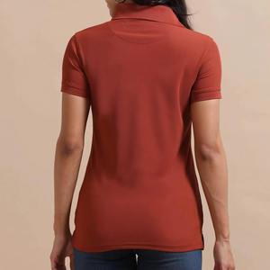 Camiseta Polo de Manga Corta para Mujer, Informal, de Color Sólido, Algodón Oxford, Corte Regular, Cuello Camisero - Product Image 2