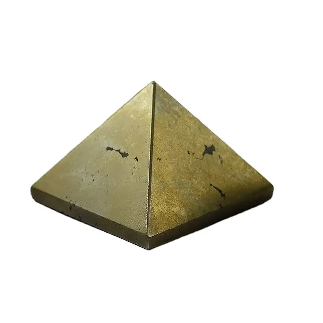아름다운 황금 황철석 피라미드 도매 높은 광택 천연 보석 크리스탈 피라미드 치유 피라미드 장식