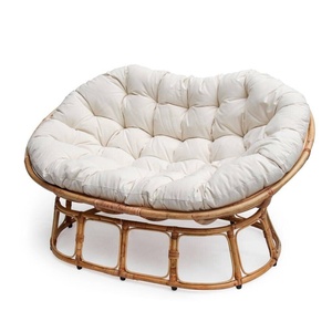 <b>Cane</b> swivel saucer <b>chair</b> living room double papasan <b>chairs</b> handmade rattan mamasan lounges - Product Image 3