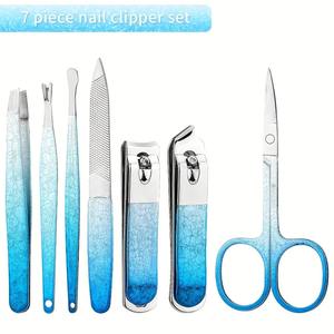 Set de Manicura y Pedicura 7 en 1, Kit de Cortauñas para Mujer, Herramientas Profesionales para el Cuidado de las Uñas, Incluye Cuidado Facial - Product Image 5