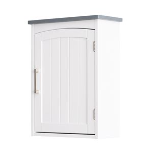 FRALIMK blanco gris superior MDF Material 15,7*7,1*20,5 pulgadas gabinete de pared de baño pequeño Almacenamiento de cocina organizador de medicamentos para la vida - Product Image 3