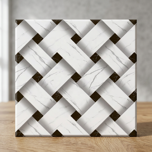 Carreaux de céramique 3D externes 300x300mm Carreaux de porcelaine pour mur extérieur en briques de villa antiques rustiques émaillées mates - Product Image 3