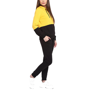 บริการ OEM รับทำโลโก้ เสื้อฮู้ดดี้พลัมโอเวอร์ไซส์ ชุดเซ็ตแทรคสูทผู้หญิงสองชิ้น ขายดี ชุดผู้หญิง 2 ชิ้น กางเกงขายาว ผลิตโดย HS - Product Image 3