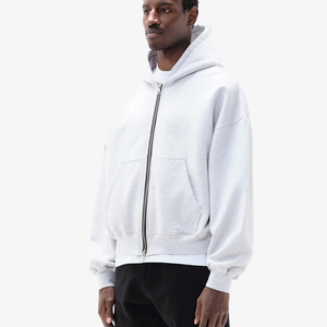 Men Cotton Zip Up <b>Hoodie</b> Sweatshirt Unisex Full Zip Jacket Casual Streetwear Loose Fit Oversized - Product Image 6