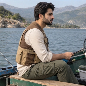 <b>Men</b> Fishing <b>Vest</b> Made With Durable Polyester Fabric Lightweight Construction Multiple Utility Pockets Secure Zipper Closure - Product Image 4