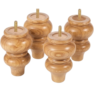 Pieds de meubles en bois massif personnalisés, pieds de canapé décoratifs en bois dur pour hôtels de luxe, appartements et bureaux - Product Image 1