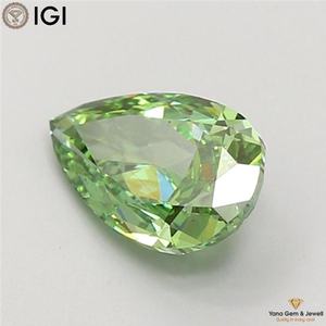 เพชร CVD ผลิตในห้องปฏิบัติการ สีเขียวสดใส ระดับความสะอาด VS2 น้ำหนัก 2.00 กะรัต พร้อมใบรับรอง IGI รูปทรงลูกแพร์ สำหรับแหวนขอแต่งงานสุดหรู - Product Image 5