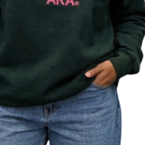 <b>Pink</b> Leather Legacy <b>Sweatshirt</b> for Women Classic Crewneck Long Sleeve Pullover Applique Letter Design Casual Sorority Inspired - Product Image 4